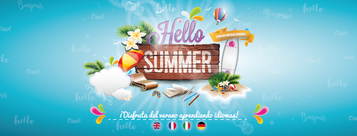Imagen promocional de los cursos de verano del Aula de Idiomas
