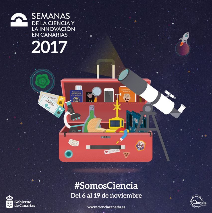 Cartel de las Semanas de la Ciencia y la Innovación en Canarias 2017