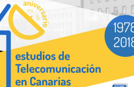 Logo del 40 aniversario de telecomunicaciones